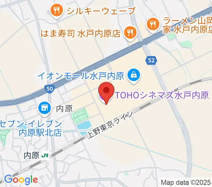 TOHOシネマズ水戸内原の地図