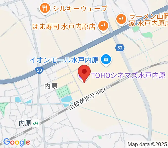 TOHOシネマズ水戸内原の地図