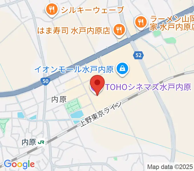 TOHOシネマズ水戸内原の地図