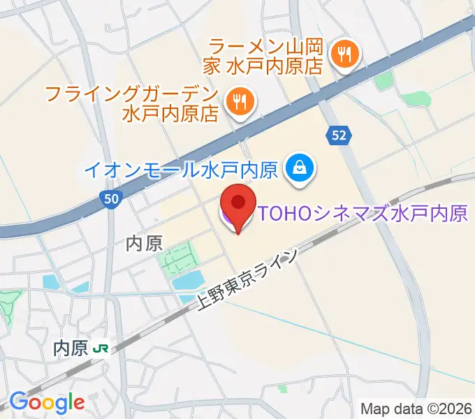 TOHOシネマズ水戸内原の地図