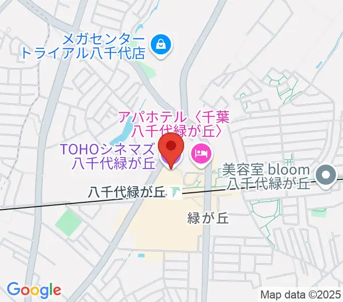 TOHOシネマズ八千代緑が丘の地図