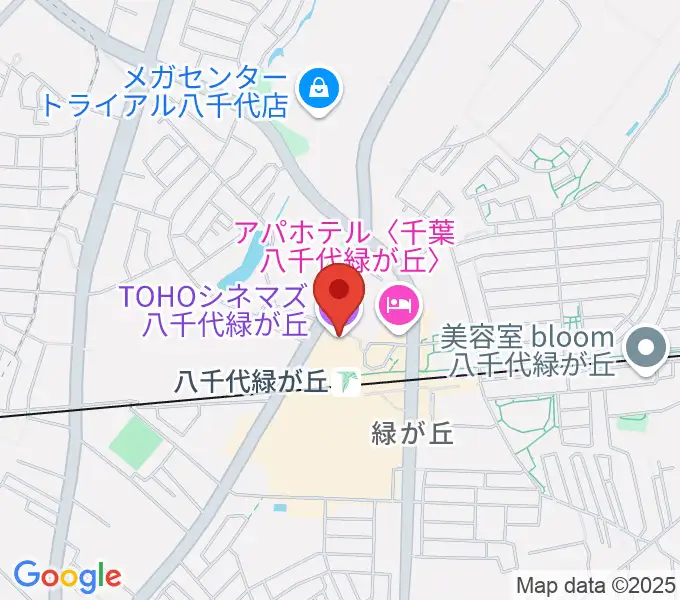 TOHOシネマズ八千代緑が丘の地図