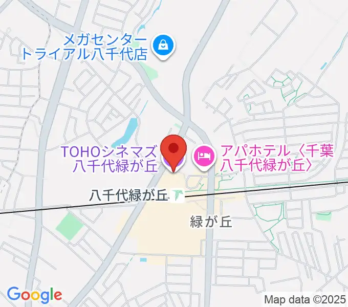 TOHOシネマズ八千代緑が丘の地図