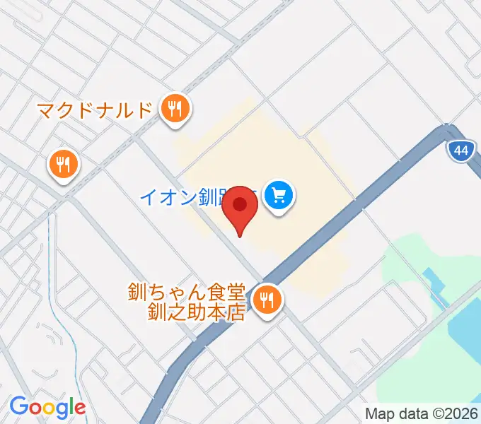 イオンシネマ釧路の地図