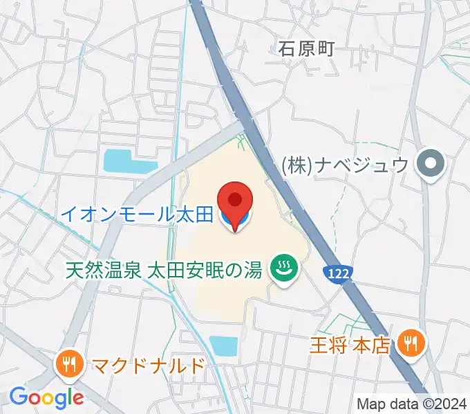 イオンシネマ太田の地図