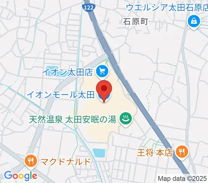 イオンシネマ太田の地図