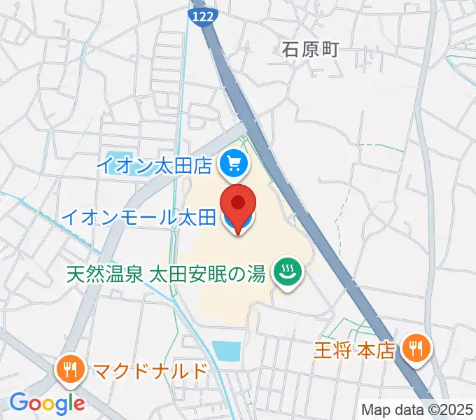 イオンシネマ太田の地図