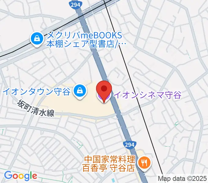 イオンシネマ守谷の地図