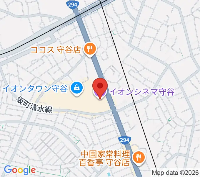 イオンシネマ守谷の地図