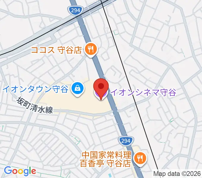 イオンシネマ守谷の地図