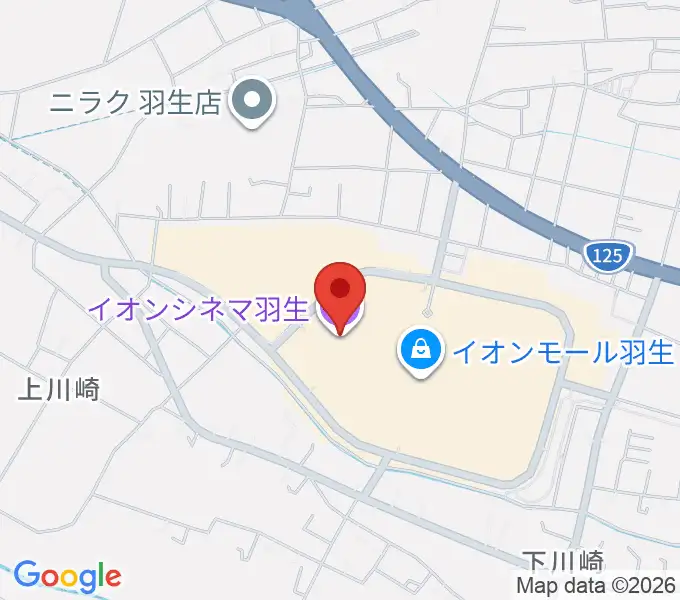 イオンシネマ羽生の地図