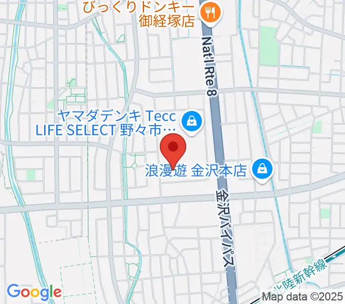 イオンシネマ御経塚の地図