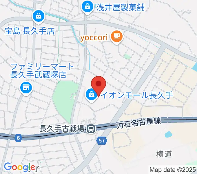 イオンシネマ長久手の地図