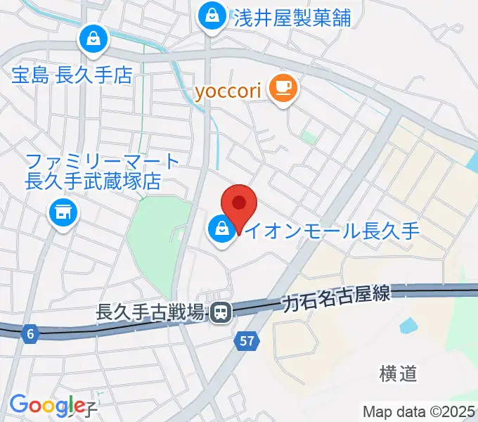 イオンシネマ長久手の地図