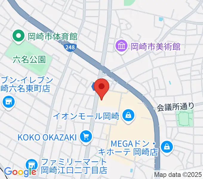 イオンシネマ岡崎の地図