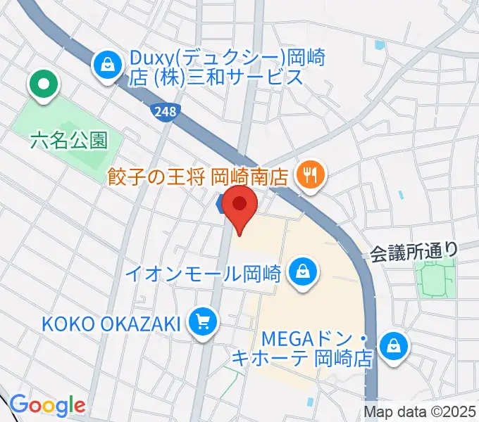 イオンシネマ岡崎の地図