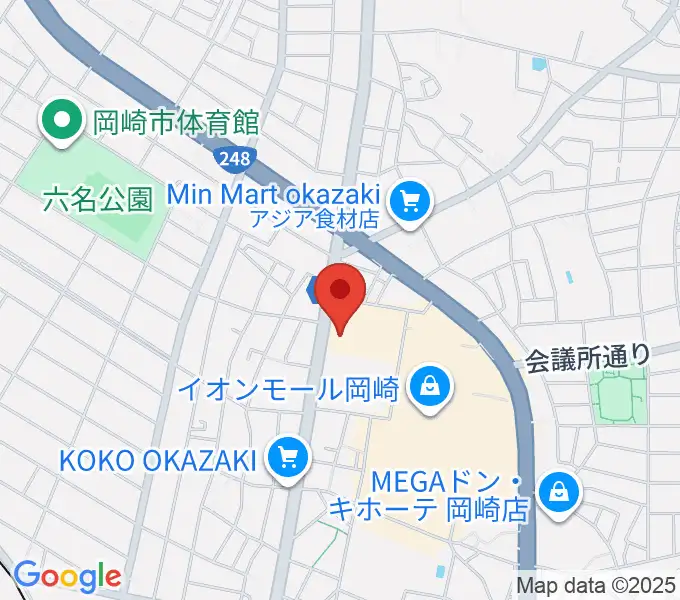 イオンシネマ岡崎の地図