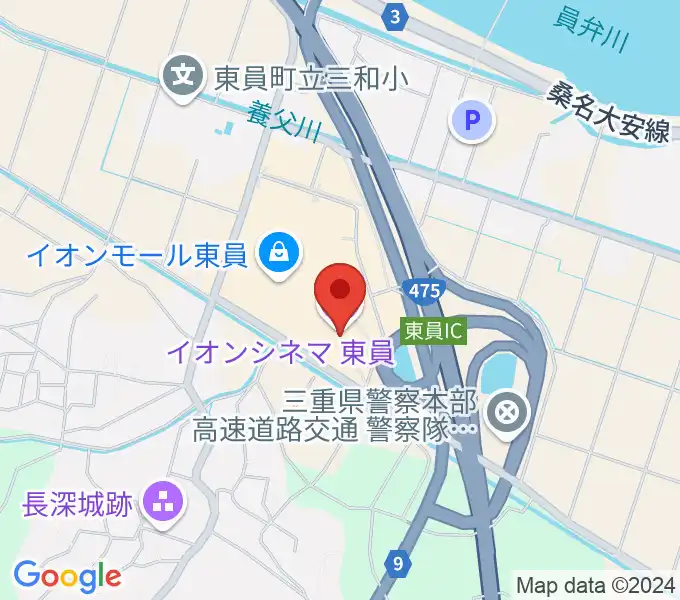 イオンシネマ東員の地図