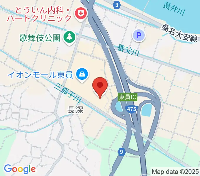 イオンシネマ東員の地図