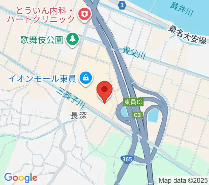 イオンシネマ東員の地図