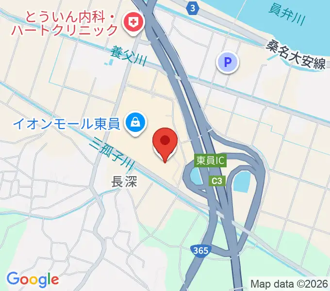 イオンシネマ東員の地図