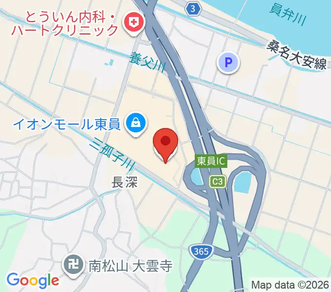 イオンシネマ東員の地図