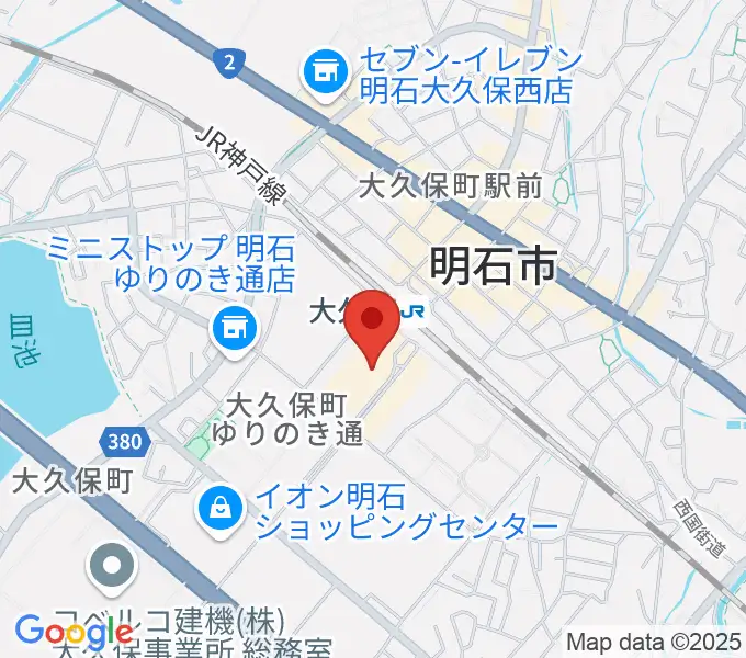 イオンシネマ明石の地図