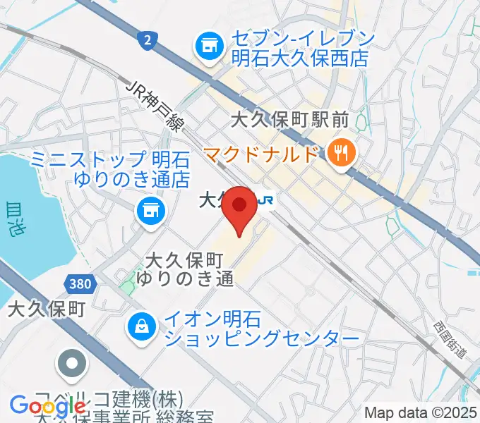 イオンシネマ明石の地図