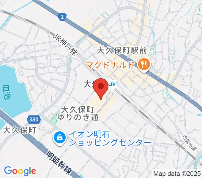 イオンシネマ明石の地図