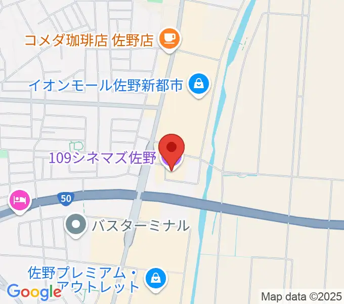 109シネマズ佐野の地図