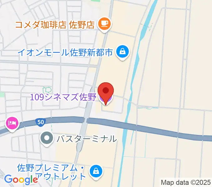 109シネマズ佐野の地図