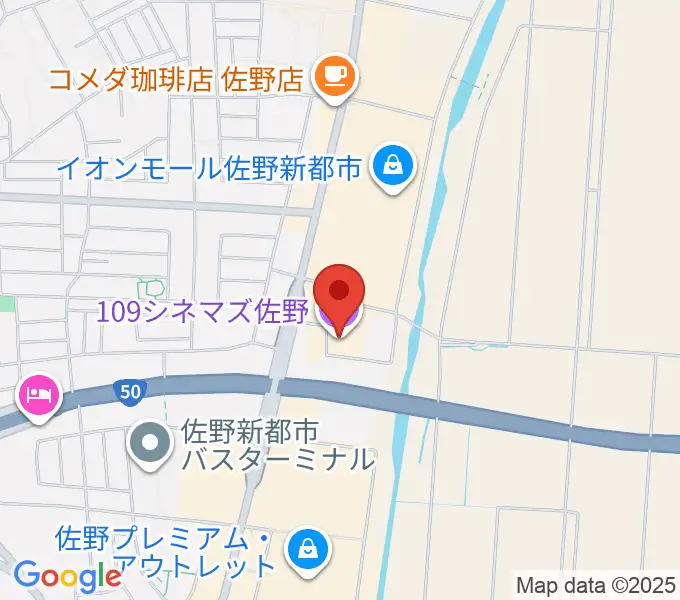 109シネマズ佐野の地図