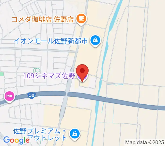 109シネマズ佐野の地図