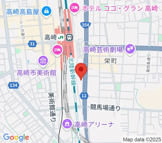 109シネマズ高崎の地図