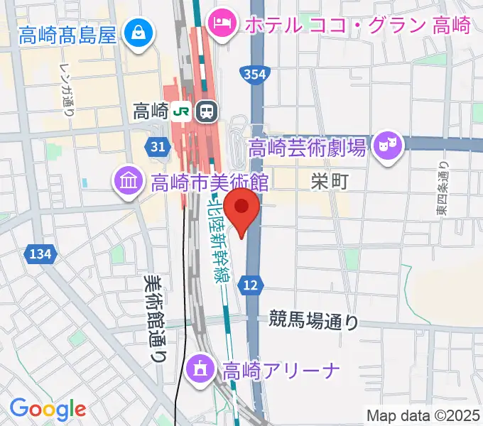 109シネマズ高崎の地図
