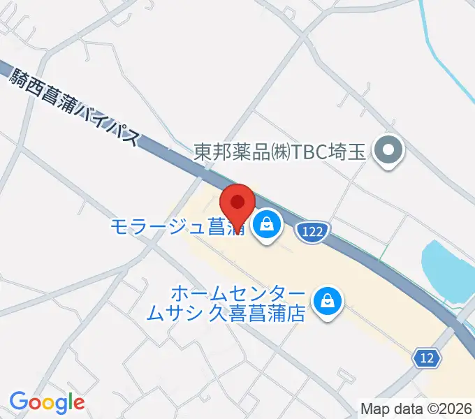 109シネマズ菖蒲の地図