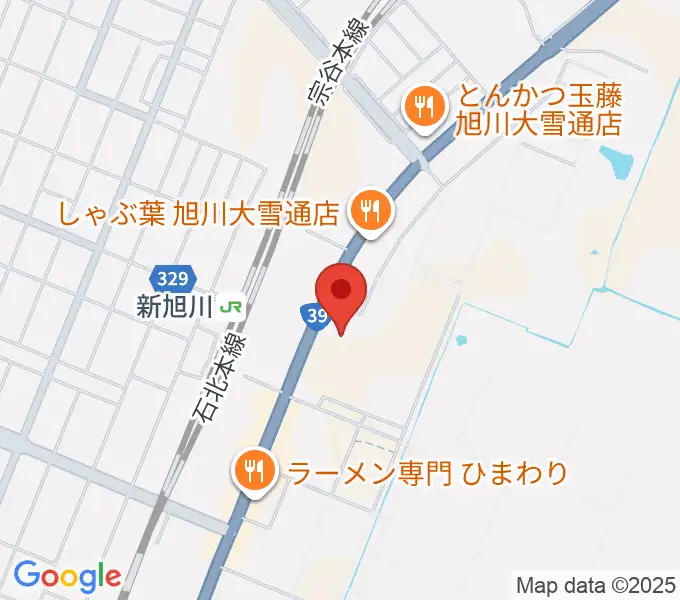 ディノスシネマズ旭川の地図