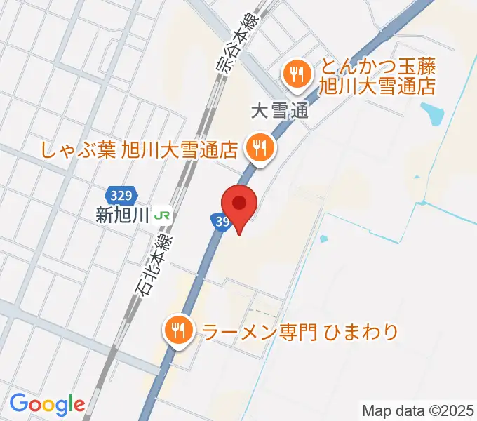 ディノスシネマズ旭川の地図