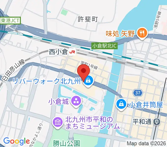 T・ジョイ リバーウォーク北九州の地図