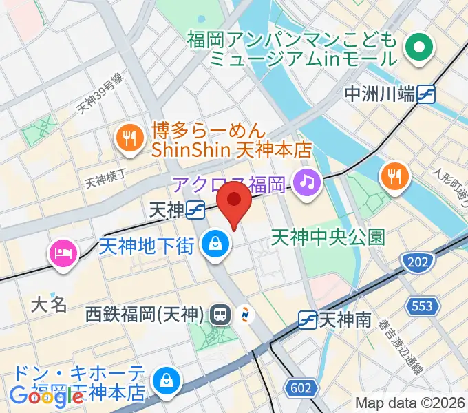 よしもと天神ビブレホールの地図