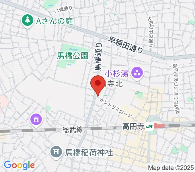 [移転]Bridge guitars[高円寺]の地図