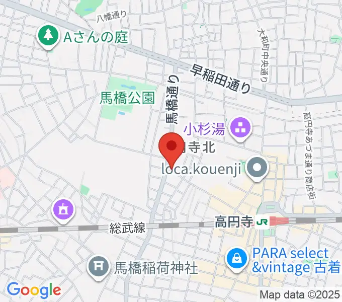 [移転]Bridge guitars[高円寺]の地図