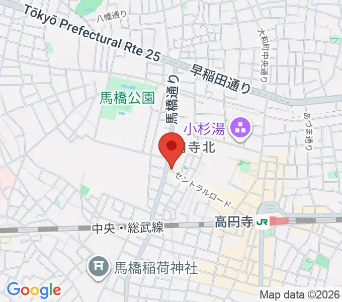 [移転]Bridge guitars[高円寺]の地図