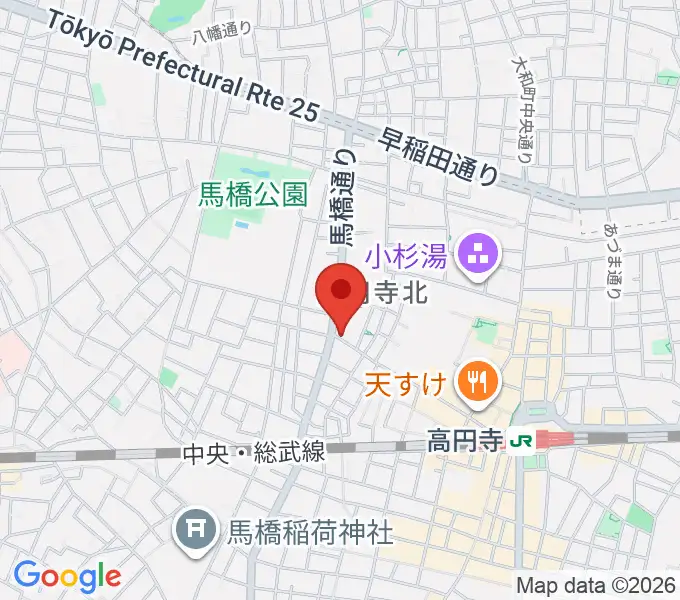 [移転]Bridge guitars[高円寺]の地図