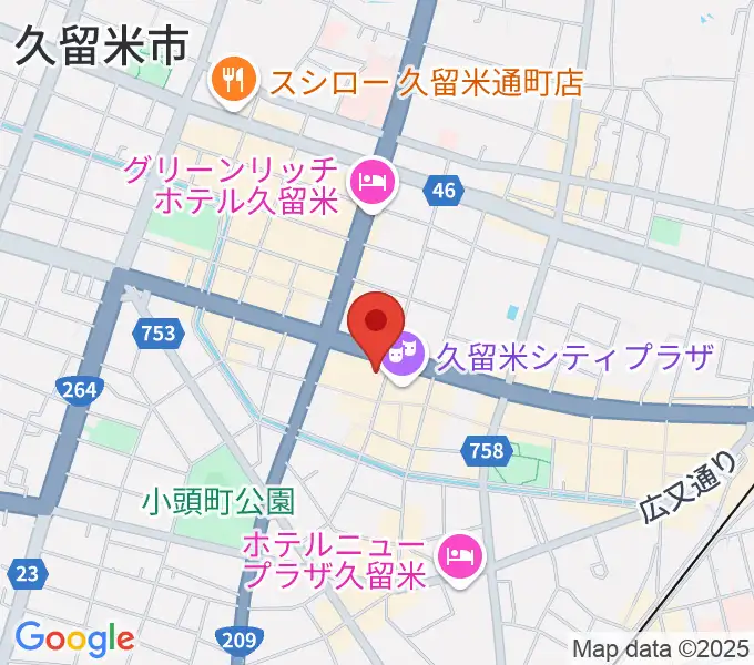小川楽器 久留米シティプラザ店の地図