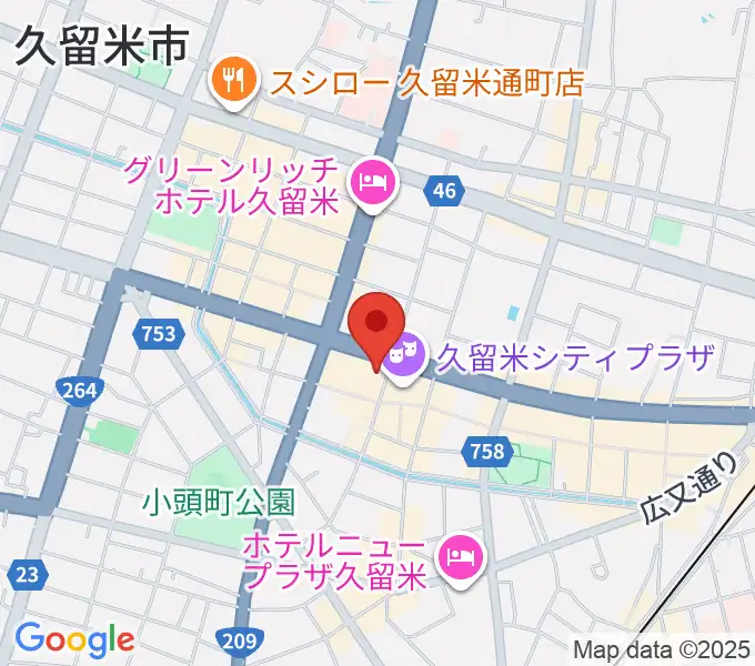 小川楽器 久留米シティプラザ店の地図