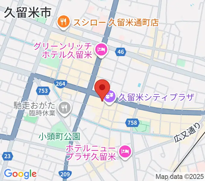 小川楽器 久留米シティプラザ店の地図