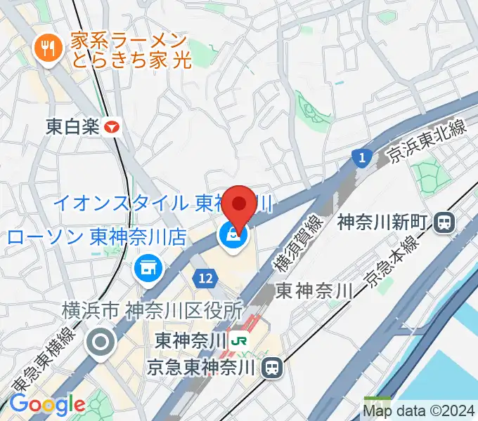 横浜市神奈川公会堂の地図