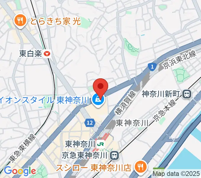 横浜市神奈川公会堂の地図