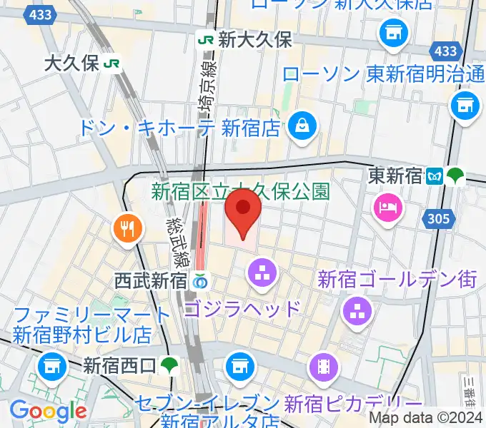 ちんだみ三線店 新宿店の地図